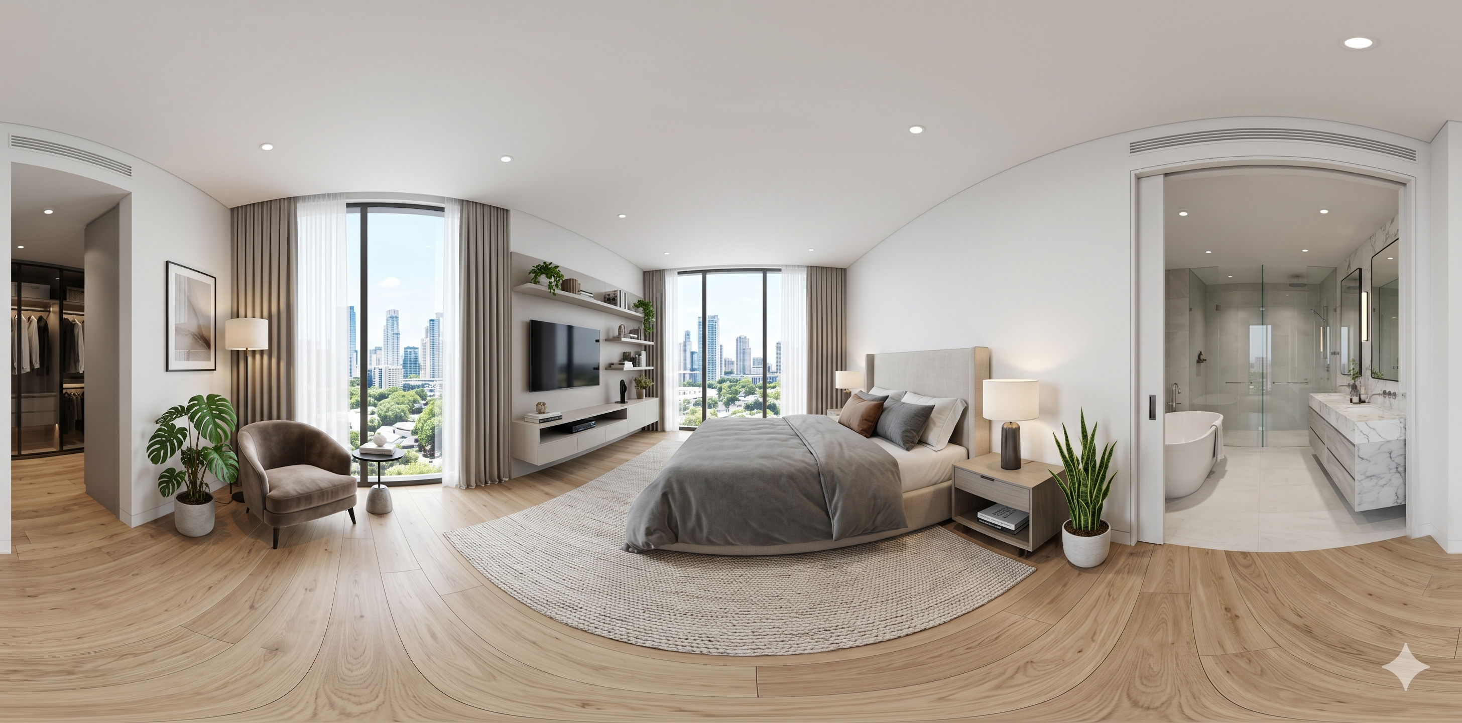 360° 全景 — 主卧 master-bedroom